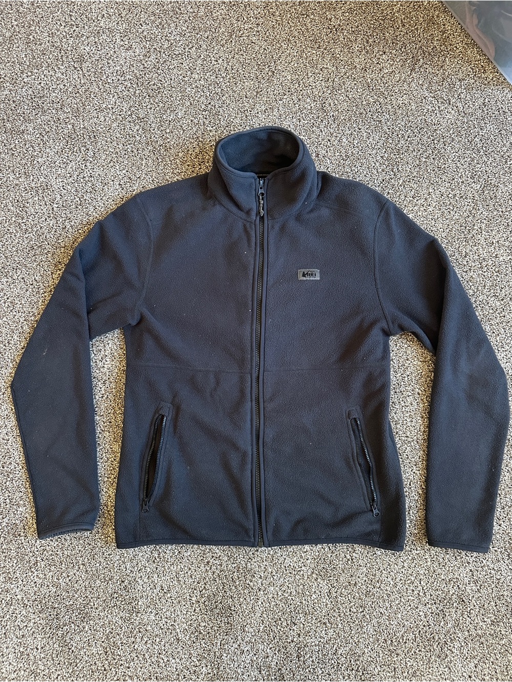 REI Black Full-Zip Fleece Jacket
